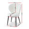Artiss 4x Dining Chairs Sherpa Boucle Wing Back White