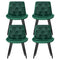 Artiss Dining Chairs Set of 4 Velvet Diamond Tufted Green