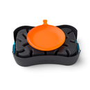 4-in-1 Slow Feeder Dog Bowl - Dark Grey Bowl with Blue Lickmat