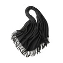 100% MERINO VIRGIN WOOL SHAWL 970115 BLACK