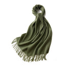 100% MERINO VIRGIN WOOL SCARF 970116 OLIVE