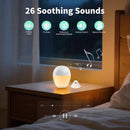 3 in 1 Smart Sound Machine, White Noise Machine with Noise Detection, Night Light, Bluetooth Speaker, Rechargeable Battery, 26 Soothing Sounds and Portable Design for Kids & Adults