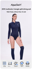 2MM jellyfish suit diving wet clothes jellyfish suit snorkeling swimsuit super elastic skin-friendly 2-piece jumpsuit+stockings