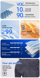 2MM jellyfish suit diving wet clothes jellyfish suit snorkeling swimsuit super elastic skin-friendly 2-piece jumpsuit+stockings