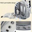 (GREY)Replacement Transparent Pet Backpack with Zipper Closure - Heavy-Duty Structure, Ventilated and Padded Lining - Portable Travel Carrier for Cats, Small Dogs, Airplanes, Trains, Cars - Safe and Comfortable Carrier Backpack for Busy Pet Owners - Ideal