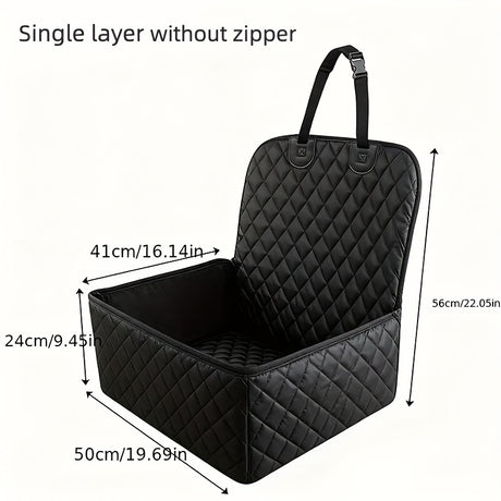 Dog Car Seat - Car Pet Travel Carrier, Durable Fabric, Adjustable Straps, Suitable for Long Drives, Essential for Safe Dog Travel, Ideal for Small to Medium-Sized Dogs