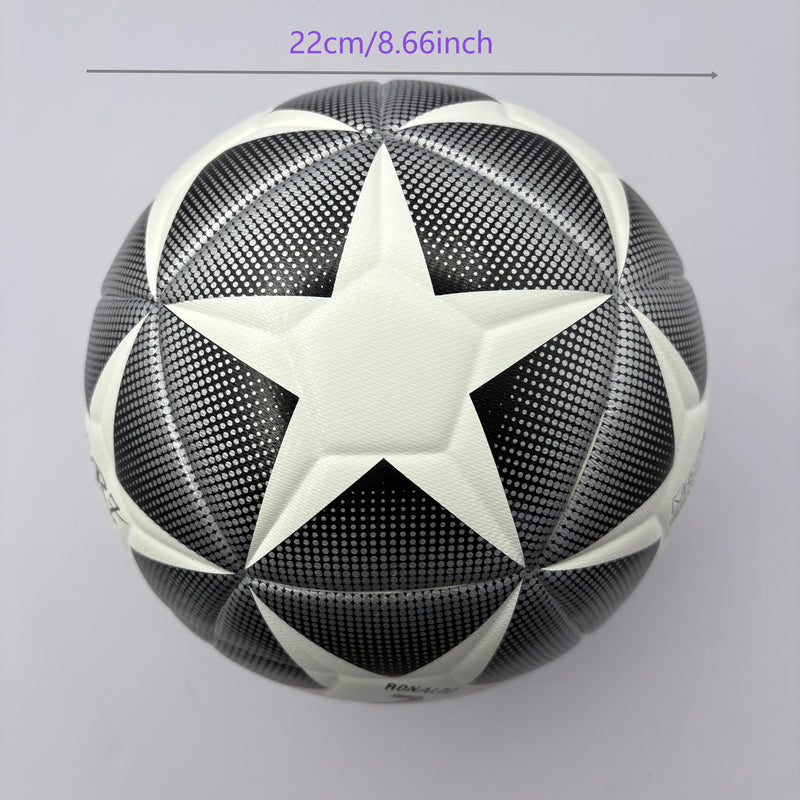 5th STARfootball match training gift hot-blooded youth PU fitting material wear-resistant explosion-proof Christmas Boxing Day (including air needle net bag pump)soccer