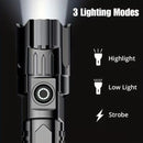 1 USB rechargeable flashlight, ultra-bright LED handheld outdoor emergency light, with telescopic zoom, wide beam, 1800mAh lithium battery, 150 lumens, suitable for camping, hiking, exploration and daily use, camping flashlight