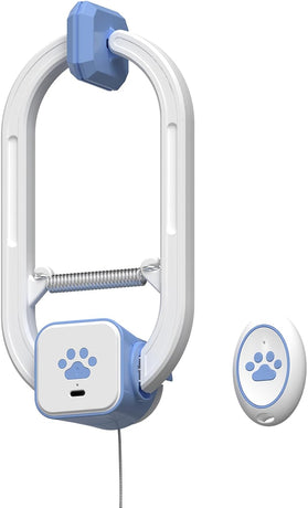 Rechargeable Electric Cat Teaser with Remote: Interactive 2-Mode Door Clip Toy for Australian Cats’ Exercise & Fun (Blue)