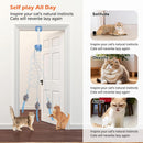 Rechargeable Electric Cat Teaser with Remote: Interactive 2-Mode Door Clip Toy for Australian Cats’ Exercise & Fun (Blue)