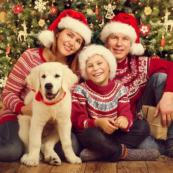 10 Pack Christmas Santa Hats for Adults - Extra Thicken Velvet Santa Claus Hats for Women Men Fluffy Plush Xmas Hats Christmas Party Supplies New Year's Eve Party Hats for Adults Teenagers