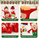 4 Pairs Christmas Socks, Crazy Holiday Hand Holding Socks Funny Christmas Stocking Stuffers