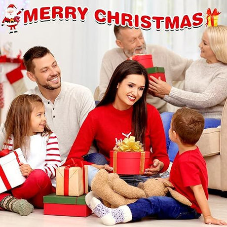 4 Pairs Christmas Socks, Crazy Holiday Hand Holding Socks Funny Christmas Stocking Stuffers