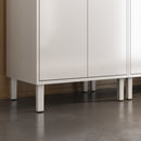 Base Kitchen Steel Cabinet/Cupboard with 3 Doors + 2 Drawers - Renova White Flat Pack DIY