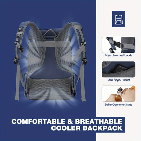 Insulated Sports Backpack 35-Can Blue