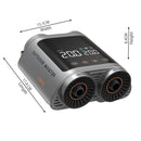 OutdoorMaster Vortex Paddle Board Pump Electric Portable, Max 20PSI SUP Air Pump Inflator & Deflator, 12V/15.8V DC Input, Auto Off & Cooling, 8 Nozzles Pump for Paddle Board, Inflatables - No Battery