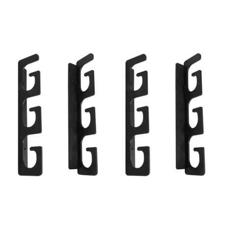 Fishing Rod Holders for Wall and Ceiling, Set of 6, 0.46 Size, Black, Garage Storage