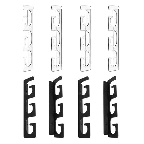 Fishing Rod Holders for Wall and Ceiling, Set of 6, 0.46 Size, Black, Garage Storage