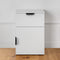 PORTO BEDSIDE TABLE - WHITE - SLIM - PULL BLACK