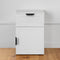 PORTO BEDSIDE TABLE - WHITE - HAMPTONS - PULL BLACK
