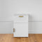 PORTO BEDSIDE TABLE - WHITE - HAMPTONS - PULL BRASS