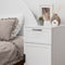PORTO BEDSIDE TABLE - WHITE - HAMPTONS - OVAL BLACK