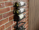 Set 2 Pcs Metal Wall Mount Wine Rack for Wine Bottles, Liquor, Champagne (Holds 10 Bottles)