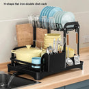 2 Tier Dish Drainer Rack with Drain Basket