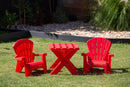 Kids Durable Table and Two Child-sized Chairs Set - Red