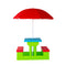 Durable Kids Picnic Table Set with Umbrella