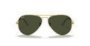 Aviator Classic Sunglasses in Gold and Green