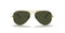 Aviator Classic Sunglasses in Gold and Green