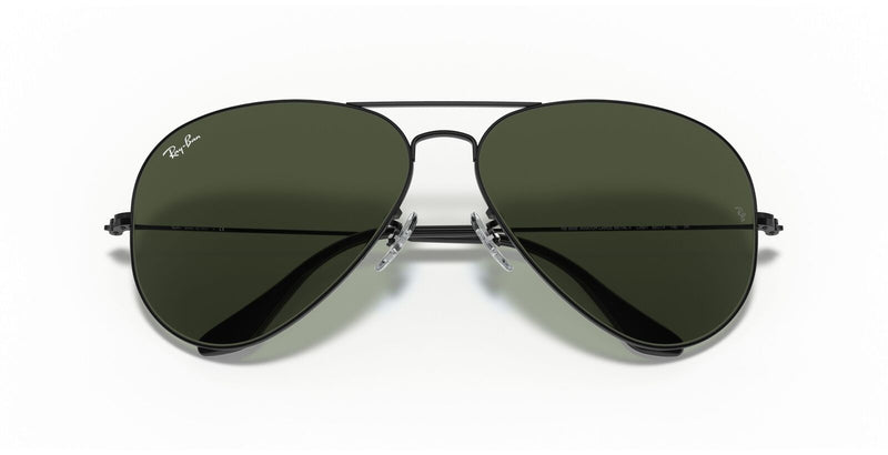 Aviator Large Metal II Sunglasses in Black and Green