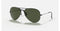 Aviator Large Metal II Sunglasses in Black and Green