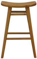Aria Oval Solid Timber Counter Stool (Caramel)