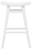 Aria Oval Solid Timber Counter Stool (White)