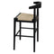 Arden Solid Oak Loom Kitchen Counter Stool (Black)