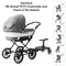 Baby Jogger Glider Board 2 in 1 Kid Stroller Board with Dismountable Seat AU blue wheel