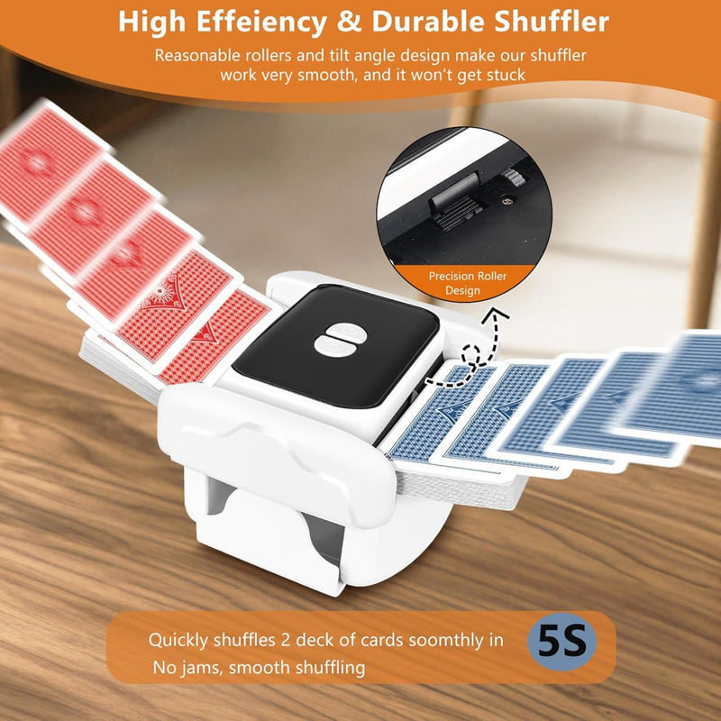 2 Deck Automatic Card Shuffler Board Game Poker Playing Cards Shuffling Machine