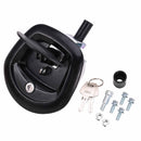 Black Power Operated Central Locking Handle Whale Tail Lock Recessed Folding 12V