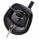 Black Power Operated Central Locking Handle Whale Tail Lock Recessed Folding 12V