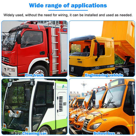 Solar Powered LED Flashing Beacon Light, 12-24V Amber Emergency Magnetic Warning Yellow