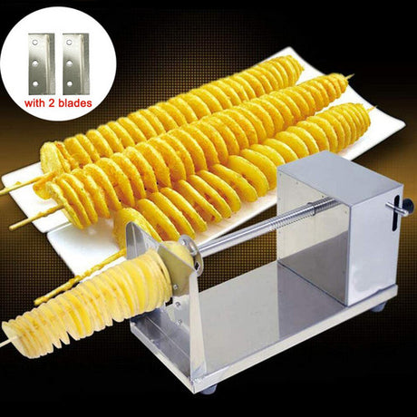 Vegetable Spiral Cutter Potato Twister Tornado Slicer Machine Stainless Steel