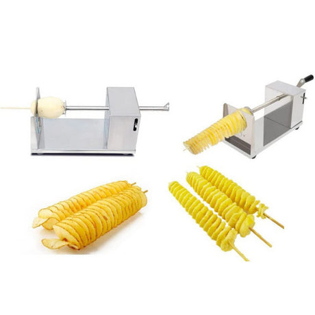 Vegetable Spiral Cutter Potato Twister Tornado Slicer Machine Stainless Steel