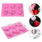 2PCS DIY 3D Fondant Mold Silicone Heart Shape Candy Cake Chocolate Mould Sugar Craft