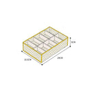 2Pcs 10 Grids Underwear Sock Panties Drawer Storage Bag Organizer Wardrobe Box