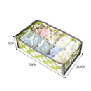 2Pcs 10 Grids Underwear Sock Panties Drawer Storage Bag Organizer Wardrobe Box