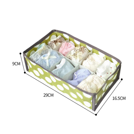 2Pcs 10 Grids Underwear Sock Panties Drawer Storage Bag Organizer Wardrobe Box