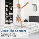 Bamboo Pillowtop Mattress Topper Luxury Bedding Mat Pad Protector Cover King Single 108 x 203 cm