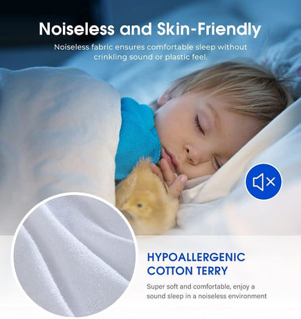 100% Terry Cotton Fitted Mattress Protector Waterproof King